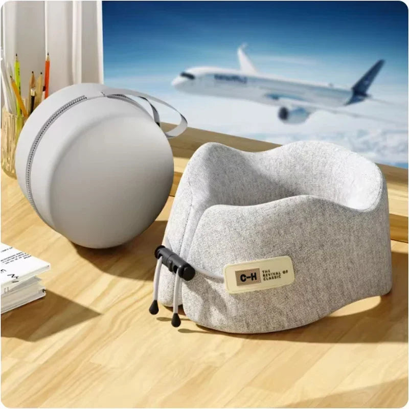 Memory Foam Travel Neck Pillow, U-Shape Shoulder Rest, Polyester Cover, 24x24x12cm for Airplane and Road Trips - product view 2