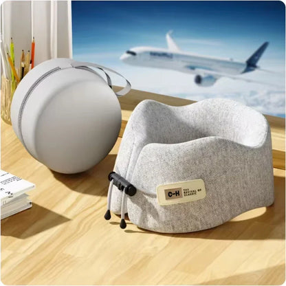 Memory Foam Travel Neck Pillow, U-Shape Shoulder Rest, Polyester Cover, 24x24x12cm for Airplane and Road Trips - product view 2