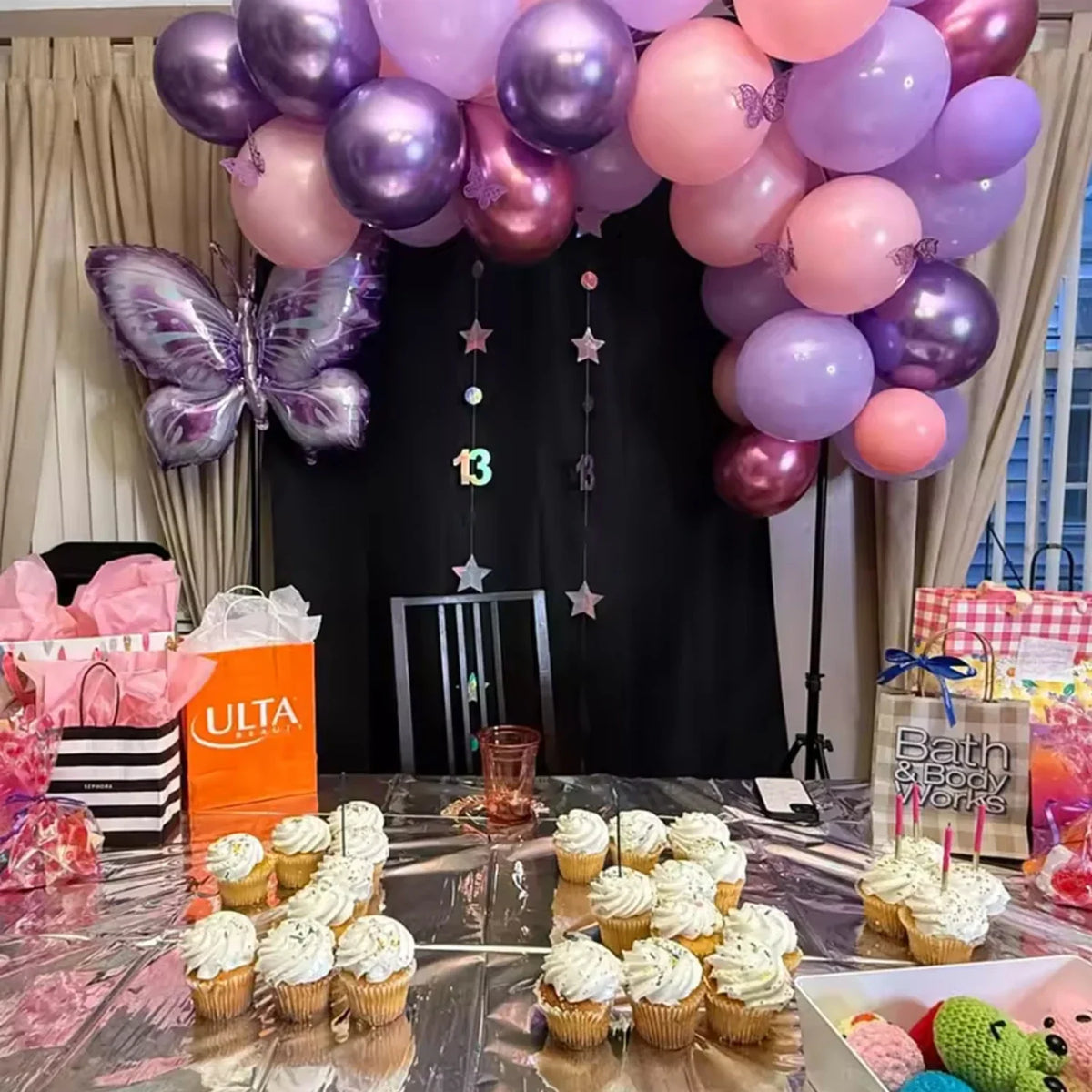 Round Latex Birthday Balloons, Pink and Purple Party Decor, 22, 42 or 52 Piece Options for Celebrations - product view 6