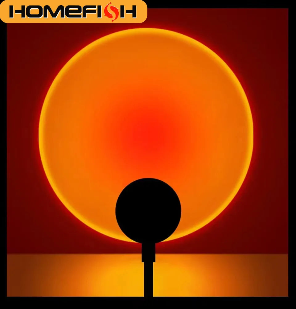 USB Sunset Projection Lamp, LED Mood Light with 14 Modes for Bedroom, Living Room, Wall Decor and Photography - product view 1