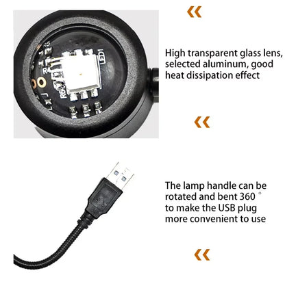USB Sunset Projection Lamp, LED Mood Light with 14 Modes for Bedroom, Living Room, Wall Decor and Photography - product view 3