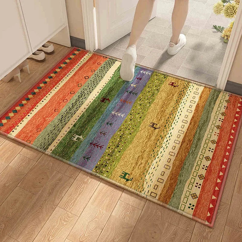Bohemian Outdoor Doormat, Anti-Slip 100% Polyester Machine-Made Entry Rug in 30x50cm, 40x60cm or 50x80cm - product view 2