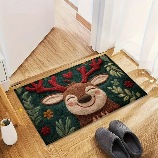 Printed Non-Slip Outdoor Rug, Fade-Resistant Machine-Made Flannel Floor Mat for Entryway, Kitchen, Bathroom and Porch - product view 1