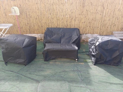 4-Piece Patio Furniture Covers, Polyester Outdoor Table Covers with Drawstring Design for Balcony and Patio Sets - product view 6