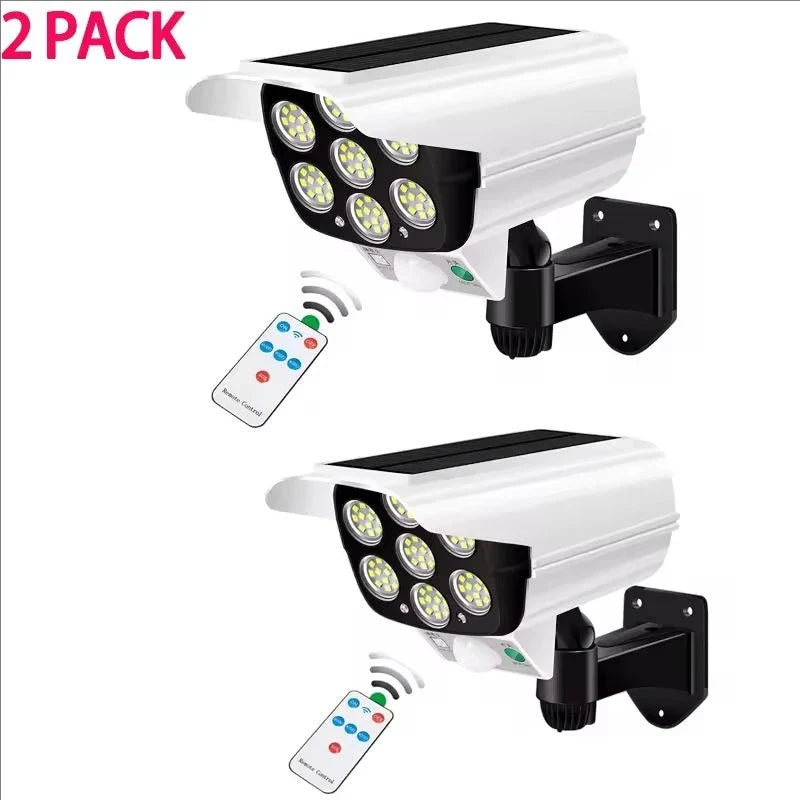 Solar Motion Sensor Wall Light, 77 LED, 2000 Lumen, Remote Control, 3 Modes for Patio, Yard and Home Security - product view 2