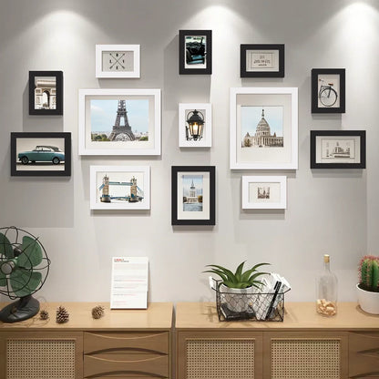 13-Piece Wood Picture Frame Set, Rectangle Multi-Size Photo Display with 8×10, 6×8, 4×6 and 3.5×5 Inch Frames - product view 6