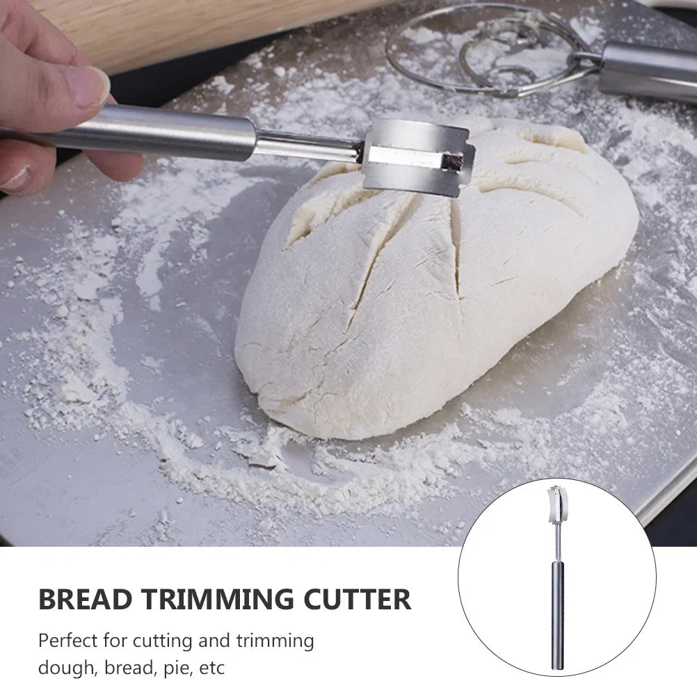 Plastic Dough Scraper and Bread Cutter Set, Curved Cutting Tool with Five Blades for Baking, Pastry and Pizza - product view 1