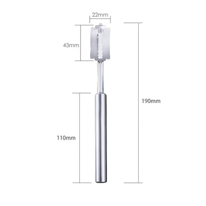 Plastic Dough Scraper and Bread Cutter Set, Curved Cutting Tool with Five Blades for Baking, Pastry and Pizza - product view 2