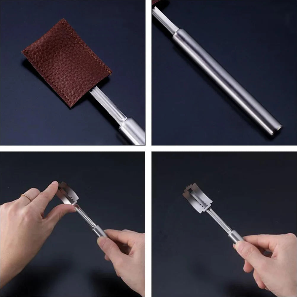 Plastic Dough Scraper and Bread Cutter Set, Curved Cutting Tool with Five Blades for Baking, Pastry and Pizza - product view 4