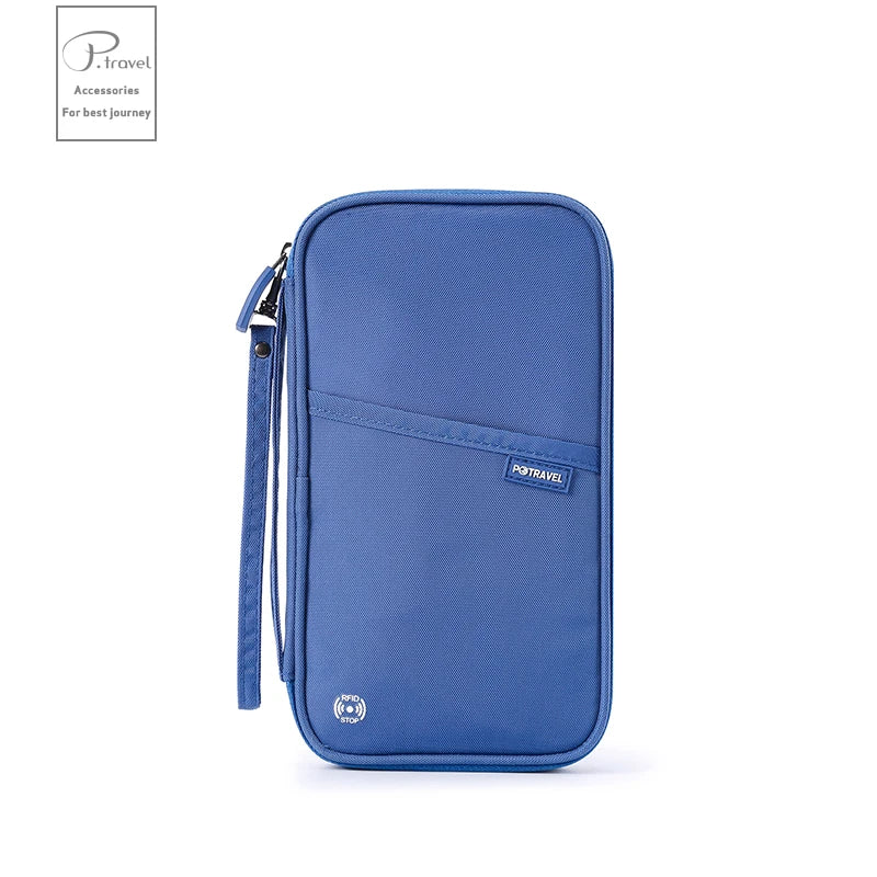 RFID Blocking Passport Holder, Solid Travel Document Organizer, Ticket and Card Wallet in Six Color Options - product view 1