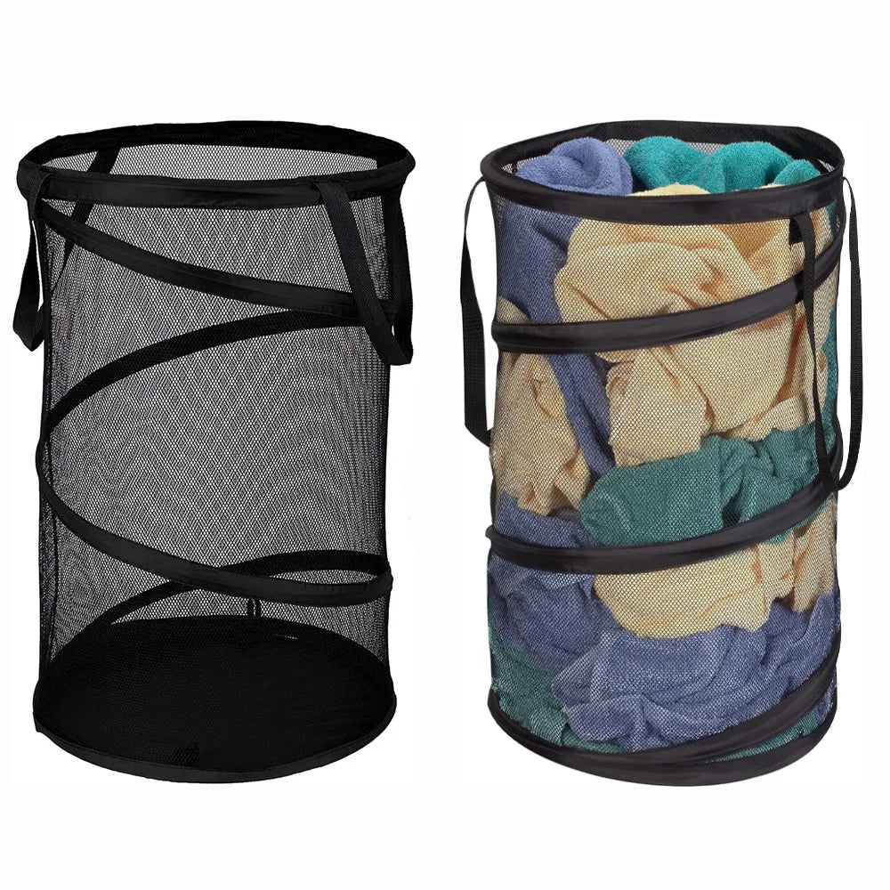 Foldable Laundry Basket, 75L Extra-Large Mesh Hamper with Handles, Collapsible Polyester Storage for Home, Dorms and Travel - product view 4
