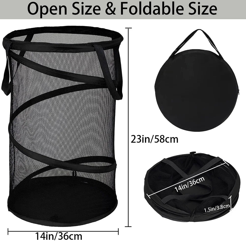 Foldable Laundry Basket, 75L Extra-Large Mesh Hamper with Handles, Collapsible Polyester Storage for Home, Dorms and Travel - product view 6