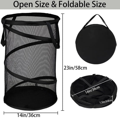 Foldable Laundry Basket, 75L Extra-Large Mesh Hamper with Handles, Collapsible Polyester Storage for Home, Dorms and Travel - product view 6