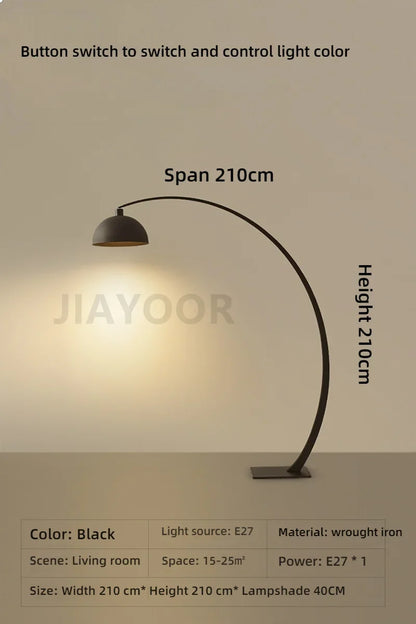 Modern LED Floor Lamp, Iron Body, 11–15W AC Standing Light with Button Switch, Multiple Heights and Plug Options - product view 3