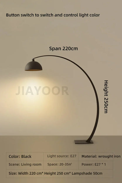 Modern LED Floor Lamp, Iron Body, 11–15W AC Standing Light with Button Switch, Multiple Heights and Plug Options - product view 4