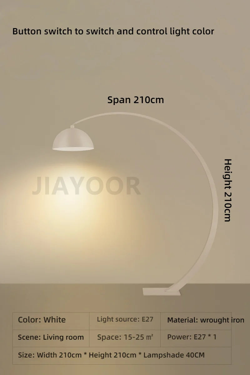 Modern LED Floor Lamp, Iron Body, 11–15W AC Standing Light with Button Switch, Multiple Heights and Plug Options - product view 5