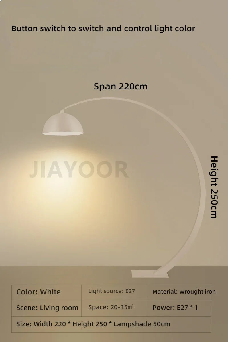 Modern LED Floor Lamp, Iron Body, 11–15W AC Standing Light with Button Switch, Multiple Heights and Plug Options - product view 6