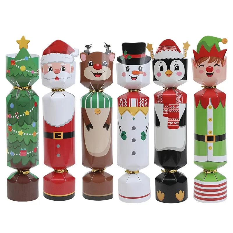 Christmas Gift Boxes, 6-Piece Paper Candy and Nutcracker Soldier Gift Packaging Set for Holiday and New Year Presents - product view 1