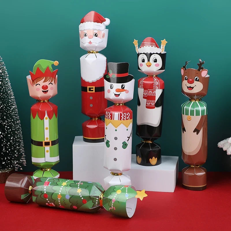 Christmas Gift Boxes, 6-Piece Paper Candy and Nutcracker Soldier Gift Packaging Set for Holiday and New Year Presents - product view 2