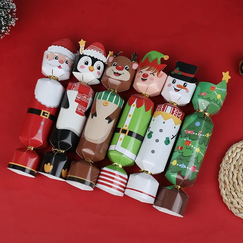 Christmas Gift Boxes, 6-Piece Paper Candy and Nutcracker Soldier Gift Packaging Set for Holiday and New Year Presents - product view 4
