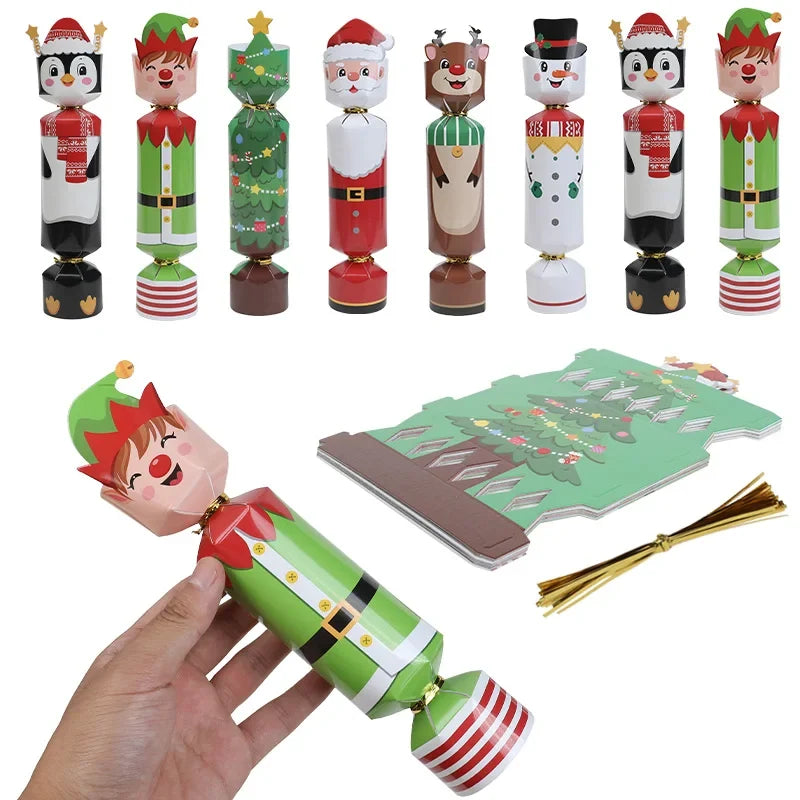 Christmas Gift Boxes, 6-Piece Paper Candy and Nutcracker Soldier Gift Packaging Set for Holiday and New Year Presents - product view 6