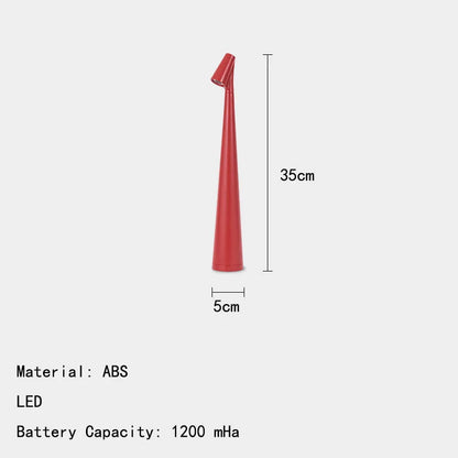 Rechargeable LED Table Lamp, Touch On/Off Switch, ABS Plastic Body, Art Deco Finish, 5V, Orange, Red, White or Black - product view 2