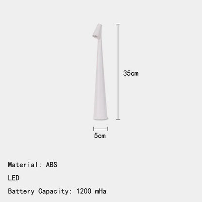 Rechargeable LED Table Lamp, Touch On/Off Switch, ABS Plastic Body, Art Deco Finish, 5V, Orange, Red, White or Black - product view 3