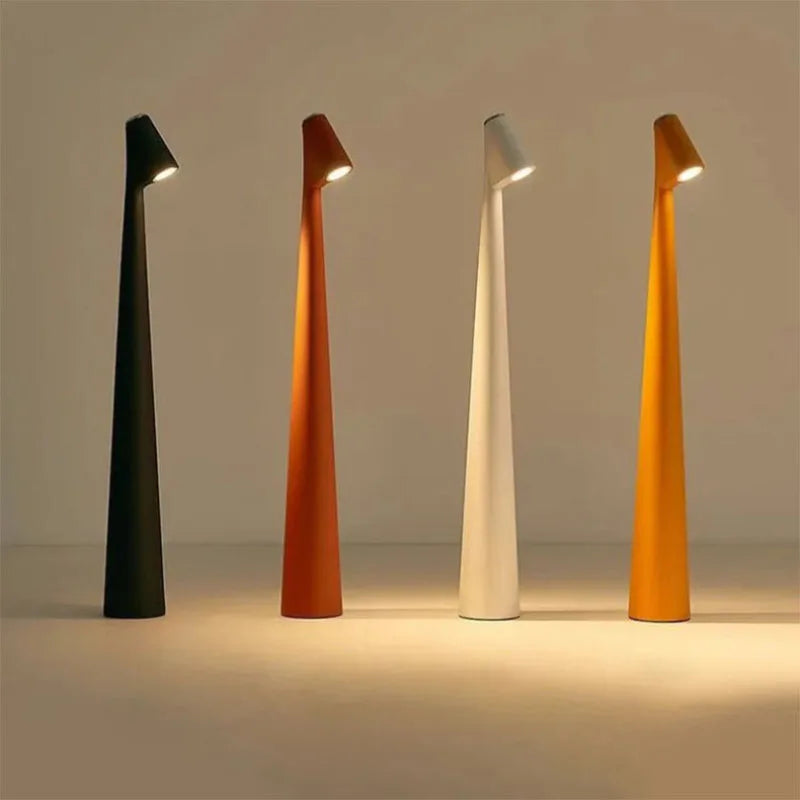 Rechargeable LED Table Lamp, Touch On/Off Switch, ABS Plastic Body, Art Deco Finish, 5V, Orange, Red, White or Black - product view 5