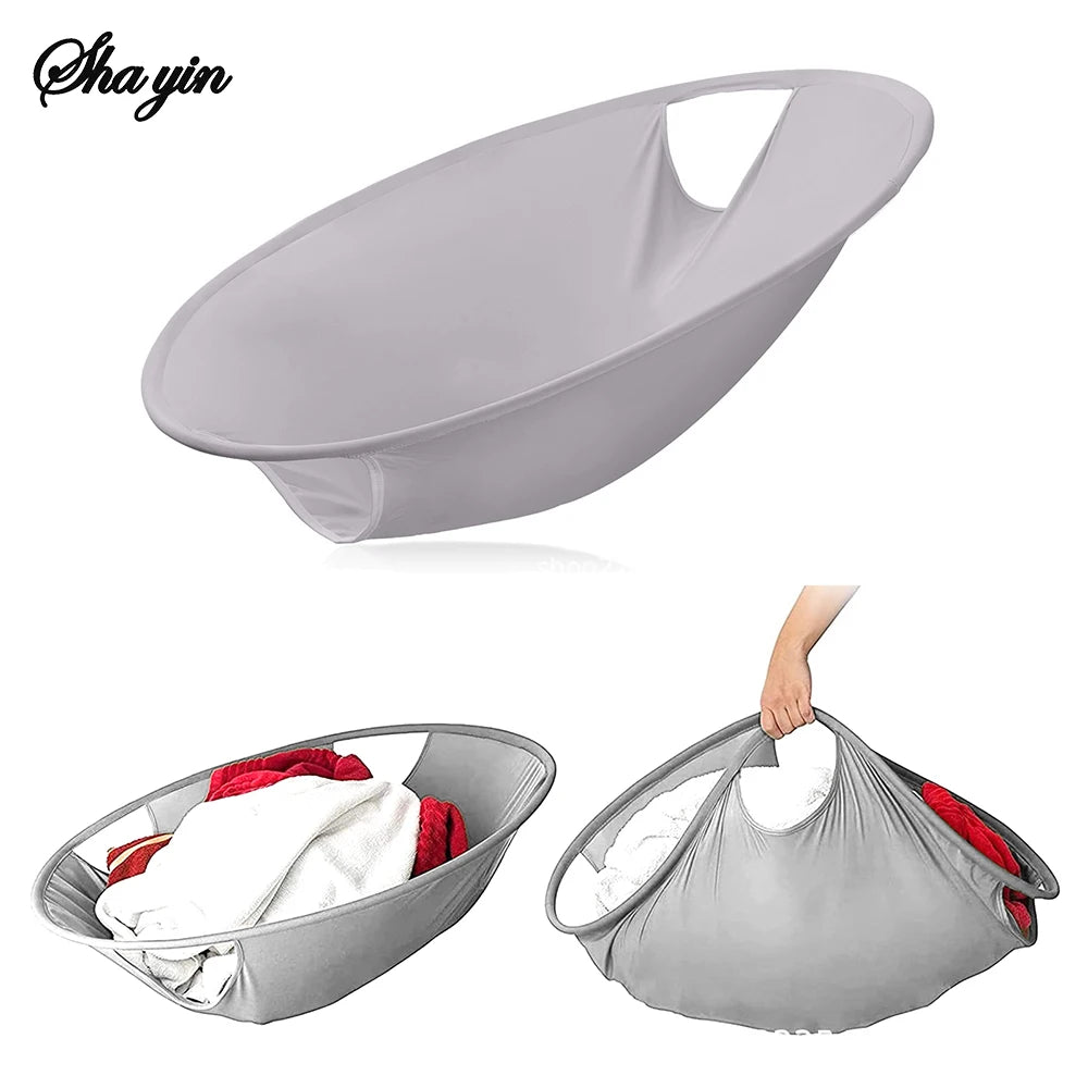 Foldable laundry basket product view 2