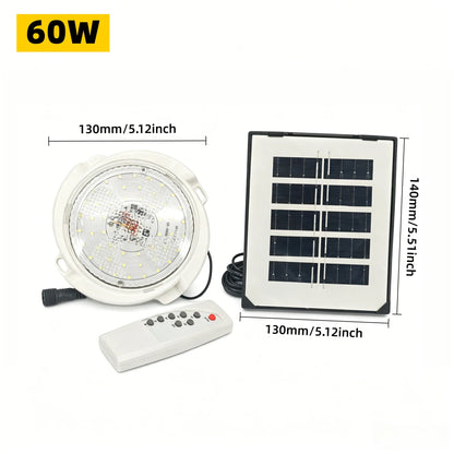 Solar Ceiling Light, Self-Contained LED Courtyard Light with Included Battery and Bulb, 60W to 500W Options for Indoor or Outdoor Use - product view 1