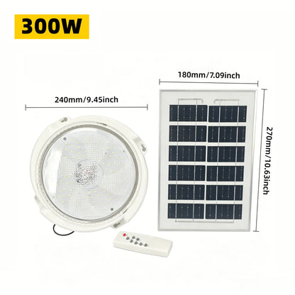 Solar Ceiling Light, Self-Contained LED Courtyard Light with Included Battery and Bulb, 60W to 500W Options for Indoor or Outdoor Use - product view 3