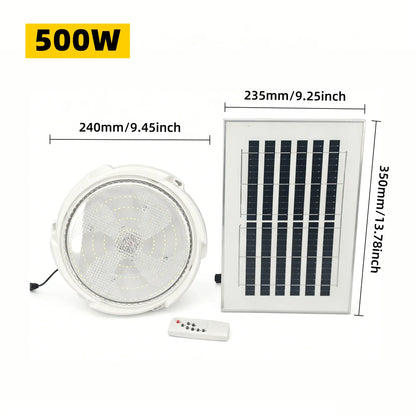 Solar Ceiling Light, Self-Contained LED Courtyard Light with Included Battery and Bulb, 60W to 500W Options for Indoor or Outdoor Use - product view 5