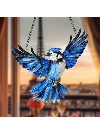 Cardinal Pendant Decor, Plastic Animal Light Catcher, Korean Style Outdoor Garden or Housewarming Decoration, 5 Designs - product view 4