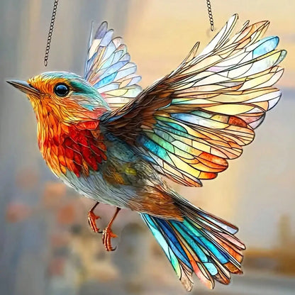 Cardinal Pendant Decor, Plastic Animal Light Catcher, Korean Style Outdoor Garden or Housewarming Decoration, 5 Designs - product view 6