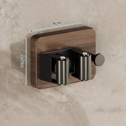 Wall Mounted Broom Holder, No-Drill Adhesive Mop Clip, Multiple-Use Tool Organizer for Smooth Kitchen and Bathroom Walls - product view 1