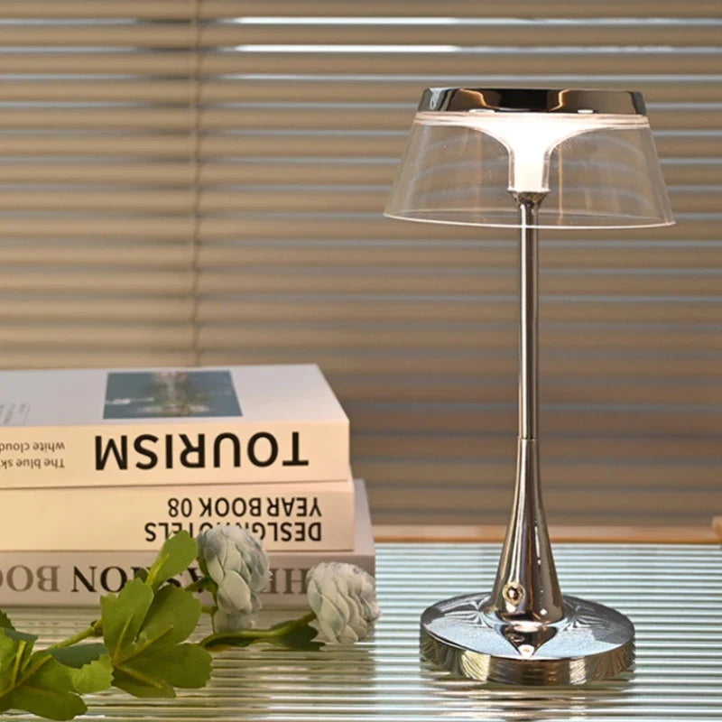 Rechargeable LED Table Lamp, Metal and Plastic Body, Included Bulbs and Battery, 5V Power, Changeable Light Color for Bedroom - product view 5