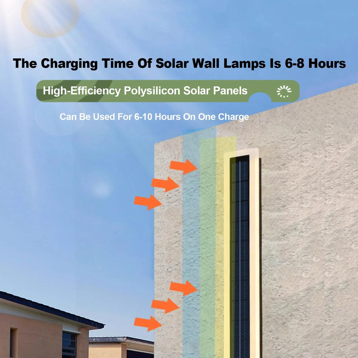 solar wall lights - product view 3