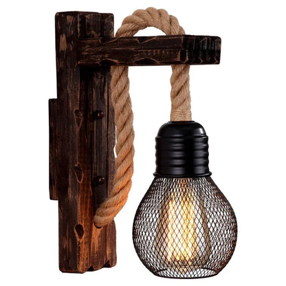 Wood and Metal Wall Sconce, product view 2