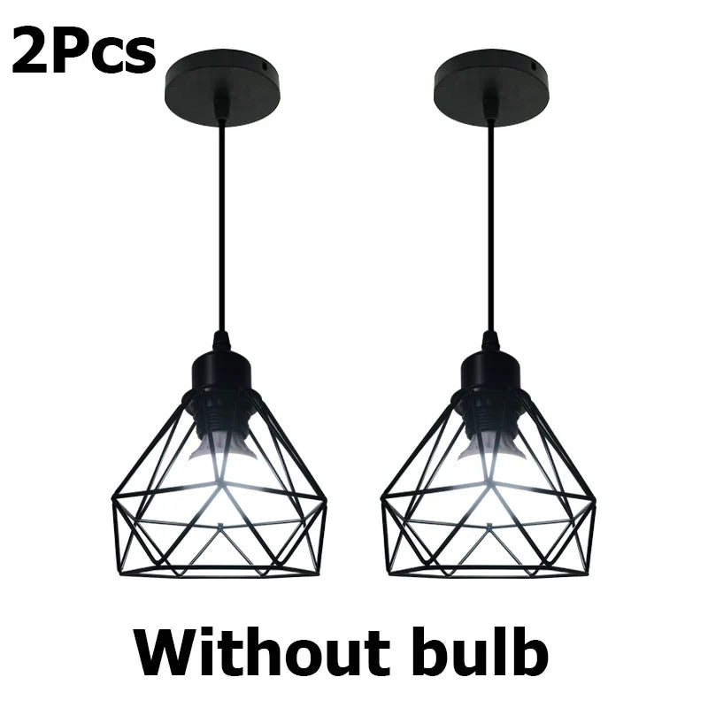 Modern Metal Pendant Light, E27 Base, AC 90-260V, Rustic Industrial Style for Dining Room, Kitchen, Hallway or Bar - product view 2