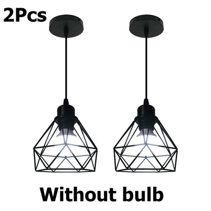 Modern Metal Pendant Light, E27 Base, AC 90-260V, Rustic Industrial Style for Dining Room, Kitchen, Hallway or Bar - product view 2