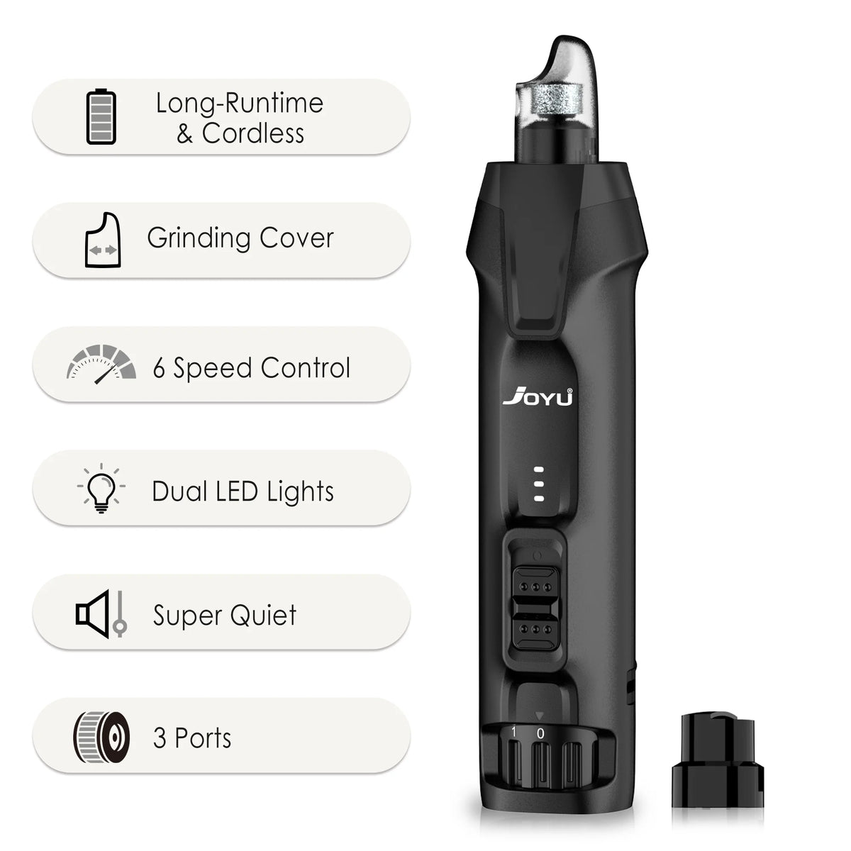 rechargeable pet nail grinder - product view 1