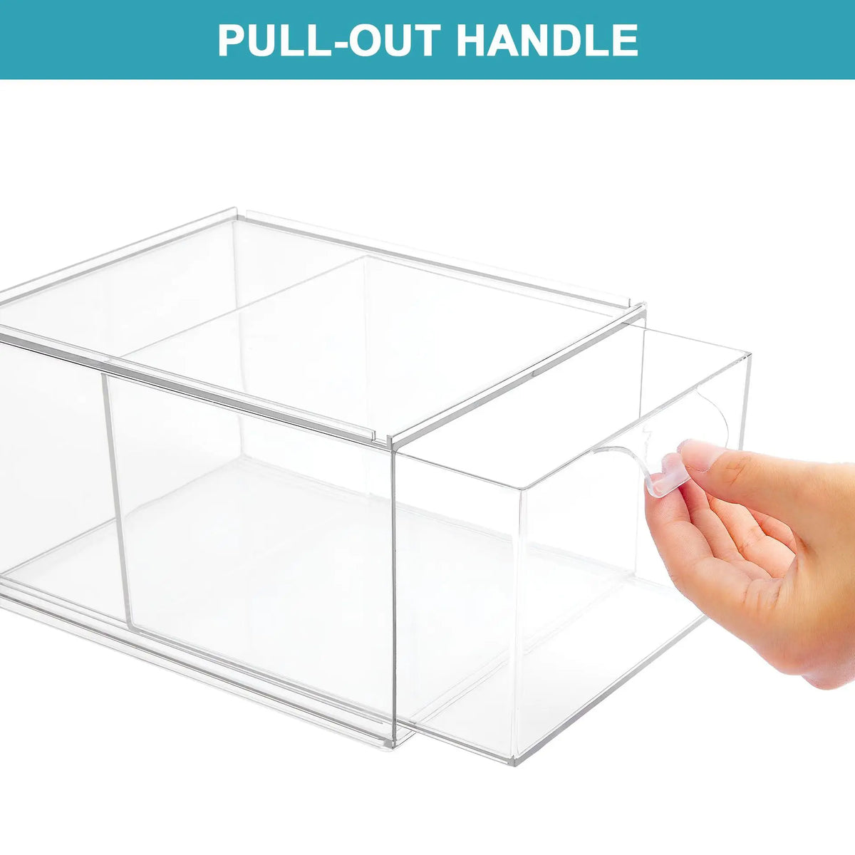 Clear Stackable Acrylic Storage Bin, Compact Pantry, Bathroom and Vanity Organizer for Makeup, Kitchen Cabinets and Sundries - product view 1