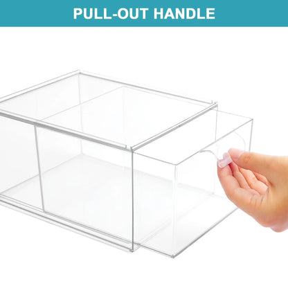 Clear Stackable Acrylic Storage Bin, Compact Pantry, Bathroom and Vanity Organizer for Makeup, Kitchen Cabinets and Sundries - product view 1