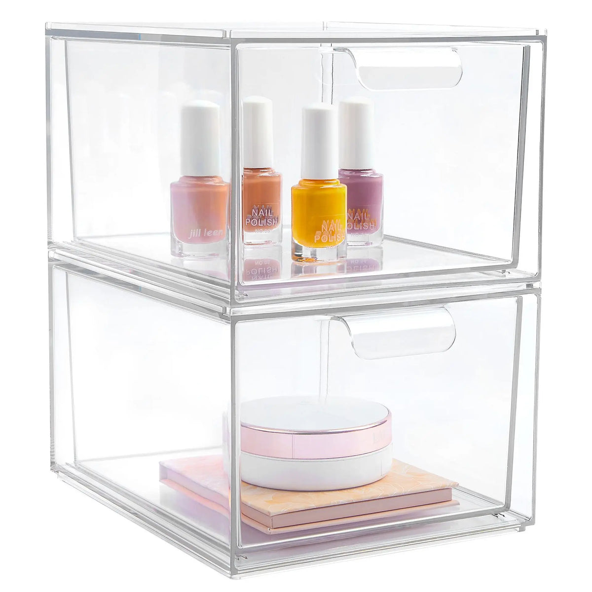 Clear Stackable Acrylic Storage Bin, Compact Pantry, Bathroom and Vanity Organizer for Makeup, Kitchen Cabinets and Sundries - product view 2