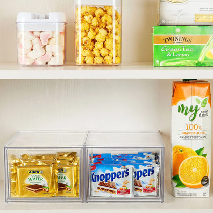 Clear Stackable Acrylic Storage Bin, Compact Pantry, Bathroom and Vanity Organizer for Makeup, Kitchen Cabinets and Sundries - product view 4