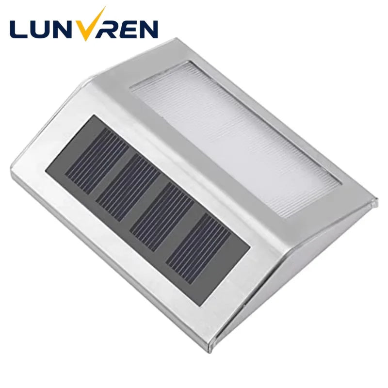 Solar LED Step Lights, Stainless Steel Outdoor Stair and Deck Fixtures, Automatic Night Sensor, 0-5W for Patio and Garden - product view 1