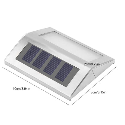 Solar LED Step Lights, Stainless Steel Outdoor Stair and Deck Fixtures, Automatic Night Sensor, 0-5W for Patio and Garden - product view 2