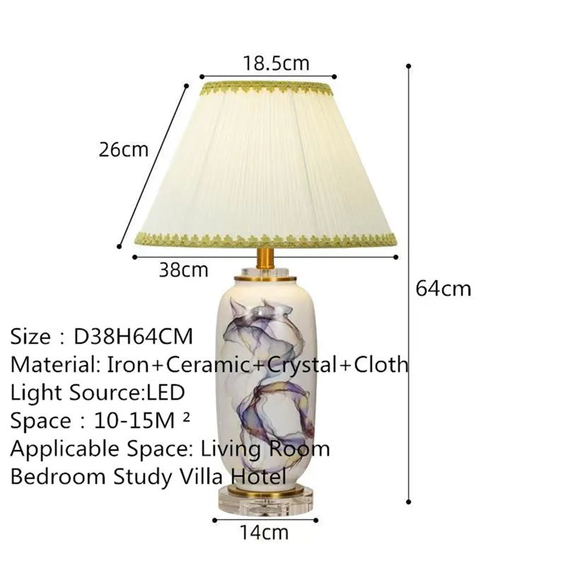 ceramic bedside lamp - product view 5