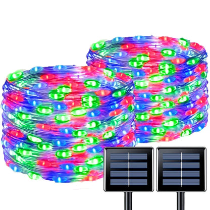 Solar String Lights, 8 Lighting Modes, IP65 Outdoor Decor, Warm White, White or RGB, 7m-30m Length Options for Patios - product view 1