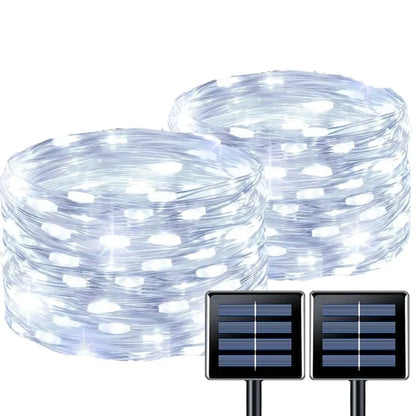 Solar String Lights, 8 Lighting Modes, IP65 Outdoor Decor, Warm White, White or RGB, 7m-30m Length Options for Patios - product view 2